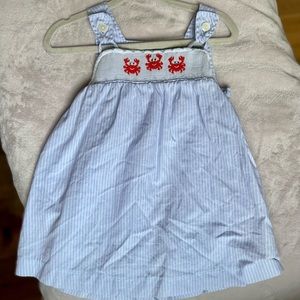 Crab smocked dress